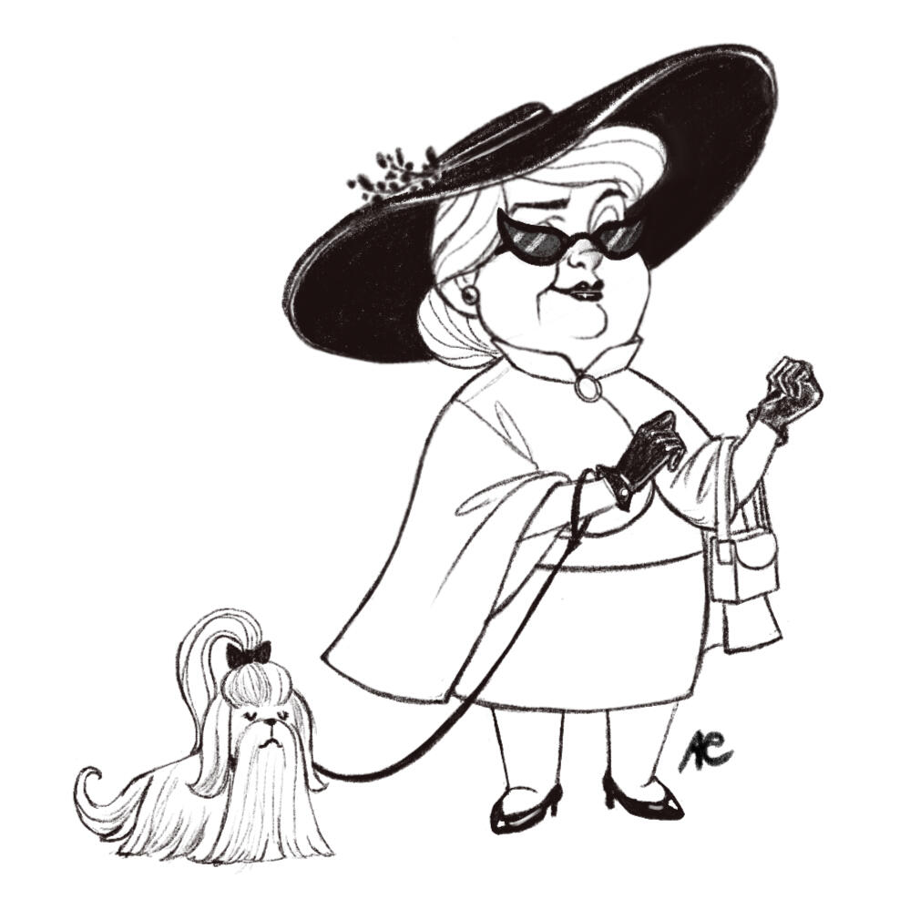 Woman and the dog